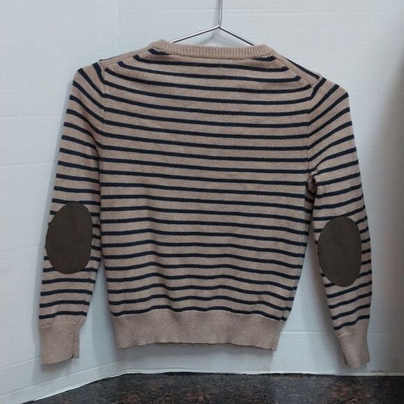 BOYS Crewcuts Tan and Black Striped Crewneck Sweater - Picture 3 of 6
